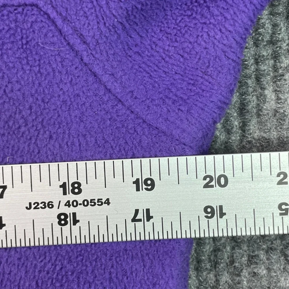 Patagonia Fleece Jacket Womens 11/12 Purple Vintage Synchilla USA *Broken ZIp